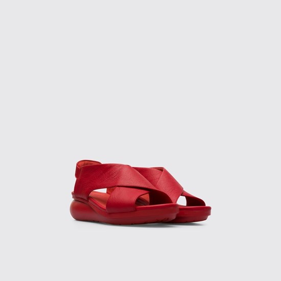 Sandales Compensées Camper Balloon Femme Rouge | DX3896247