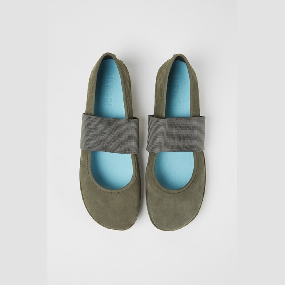 Ballerines Camper Right Femme Vert | GE6194502