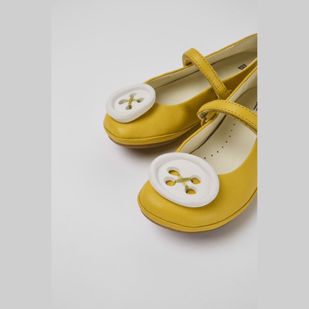 Ballerines Camper Twins Fille Jaune | QC8642739