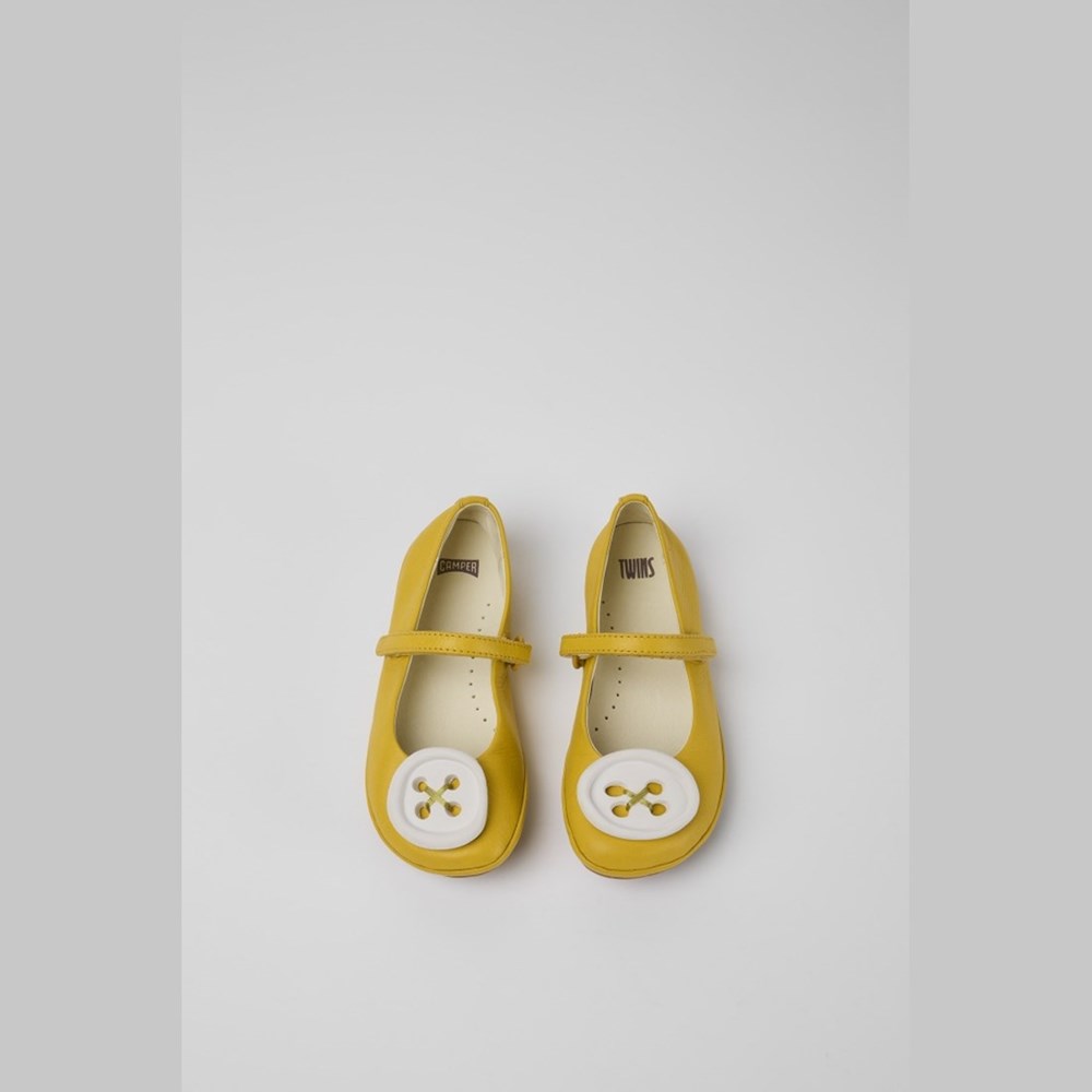 Ballerines Camper Twins Fille Jaune | QC8642739