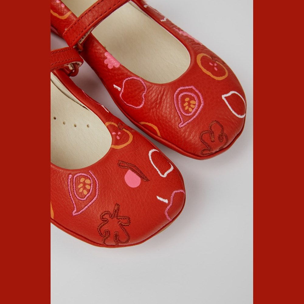 Ballerines Camper Twins Fille Rouge | EN0987536