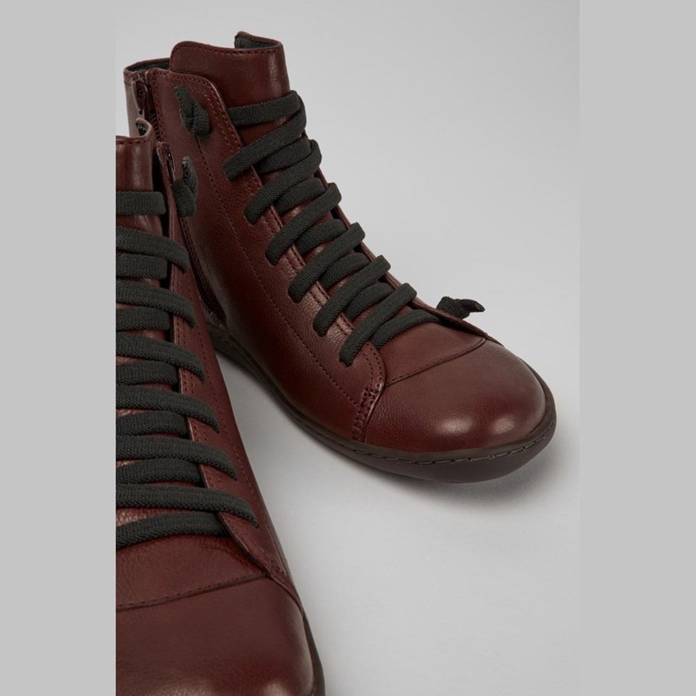 Bottines Camper Peu Femme Bordeaux | RP9756240