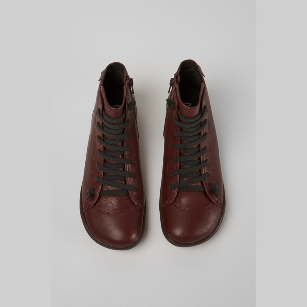 Bottines Camper Peu Femme Bordeaux | RP9756240