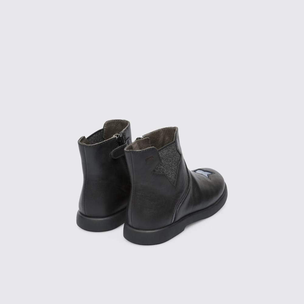 Bottines Camper Twins Fille Noir | WO7098624