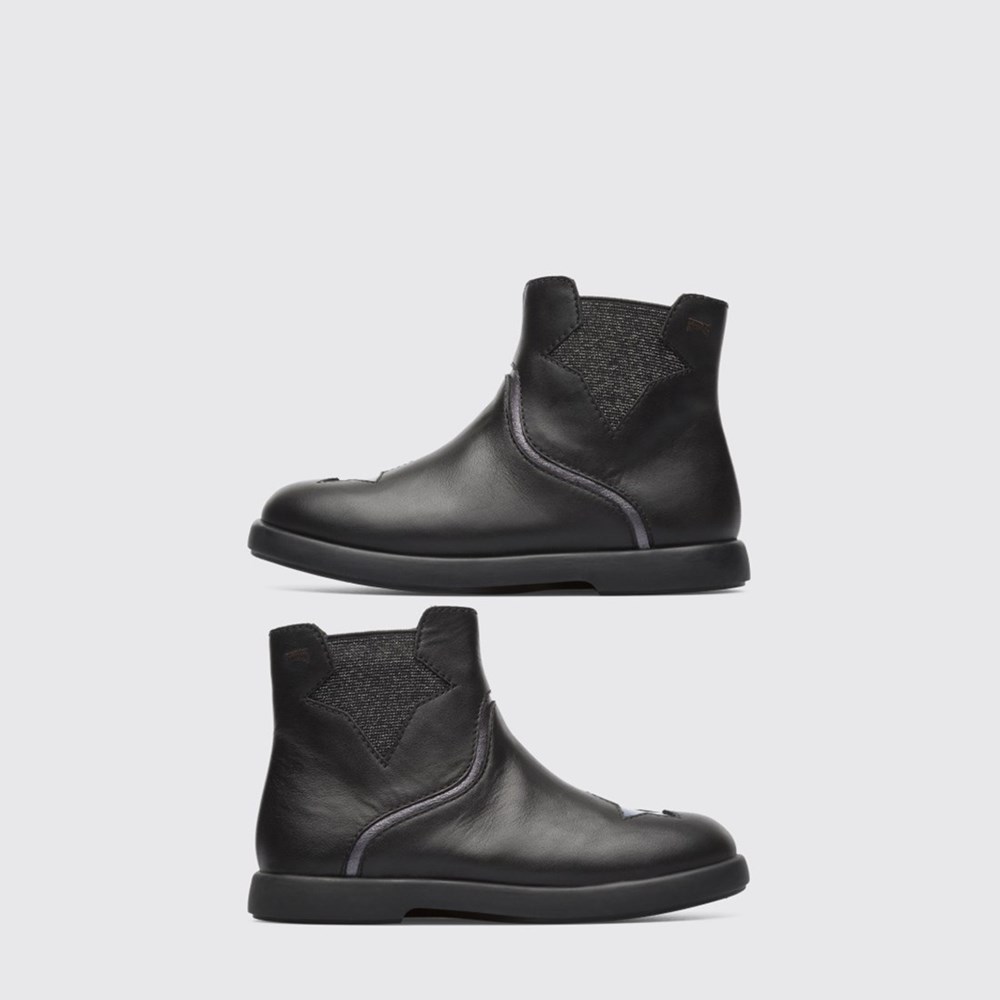 Bottines Camper Twins Fille Noir | WO7098624