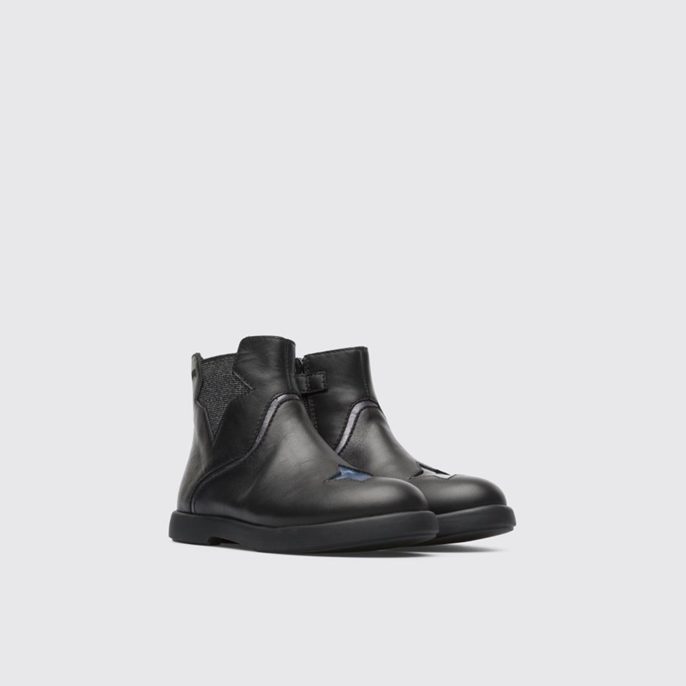 Bottines Camper Twins Fille Noir | WO7098624