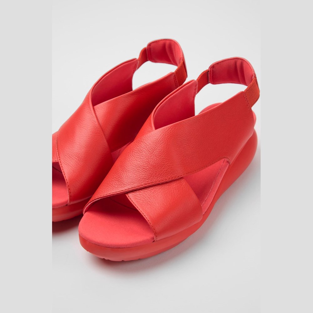 Sandales Compensées Camper Balloon Femme Rouge | JY0534819