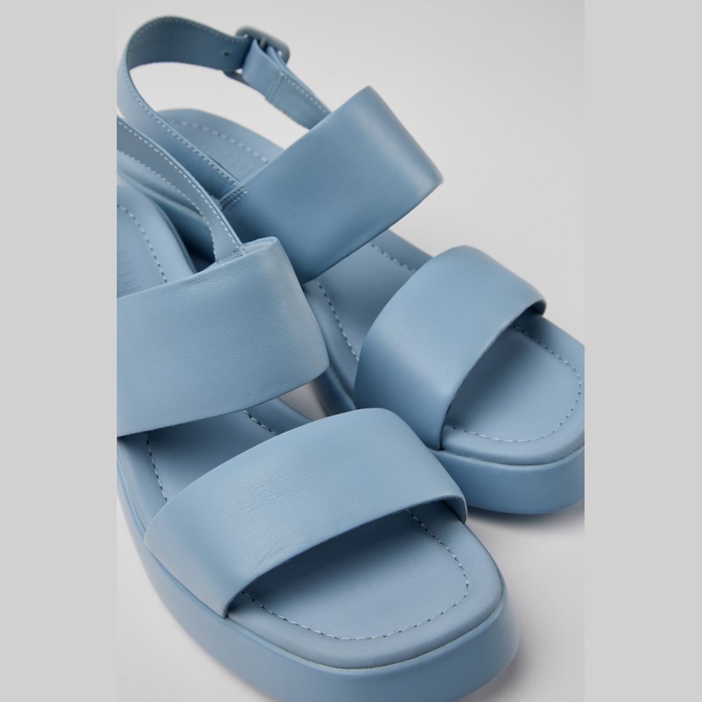 Sandales Compensées Camper Kaah Femme Bleu | AY9582416