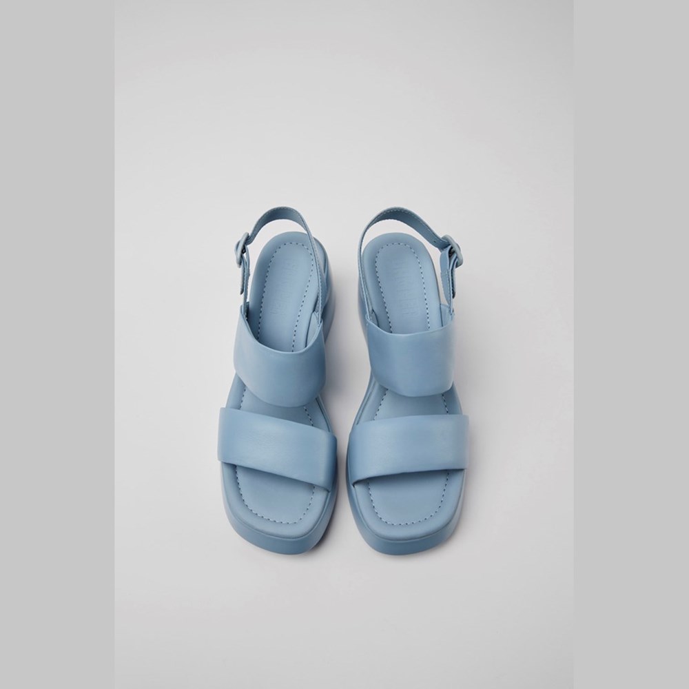 Sandales Compensées Camper Kaah Femme Bleu | AY9582416