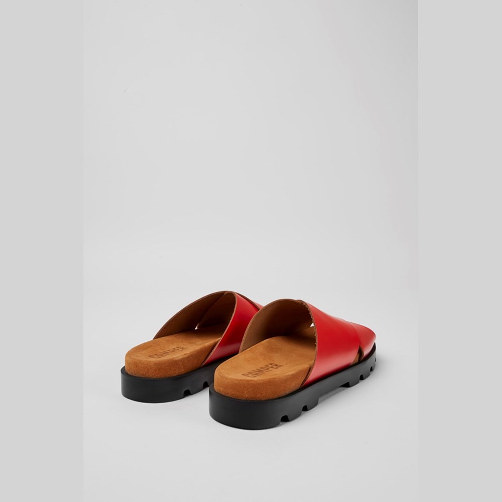 Sandales Plates Camper Brutus Femme Rouge | IJ9017824