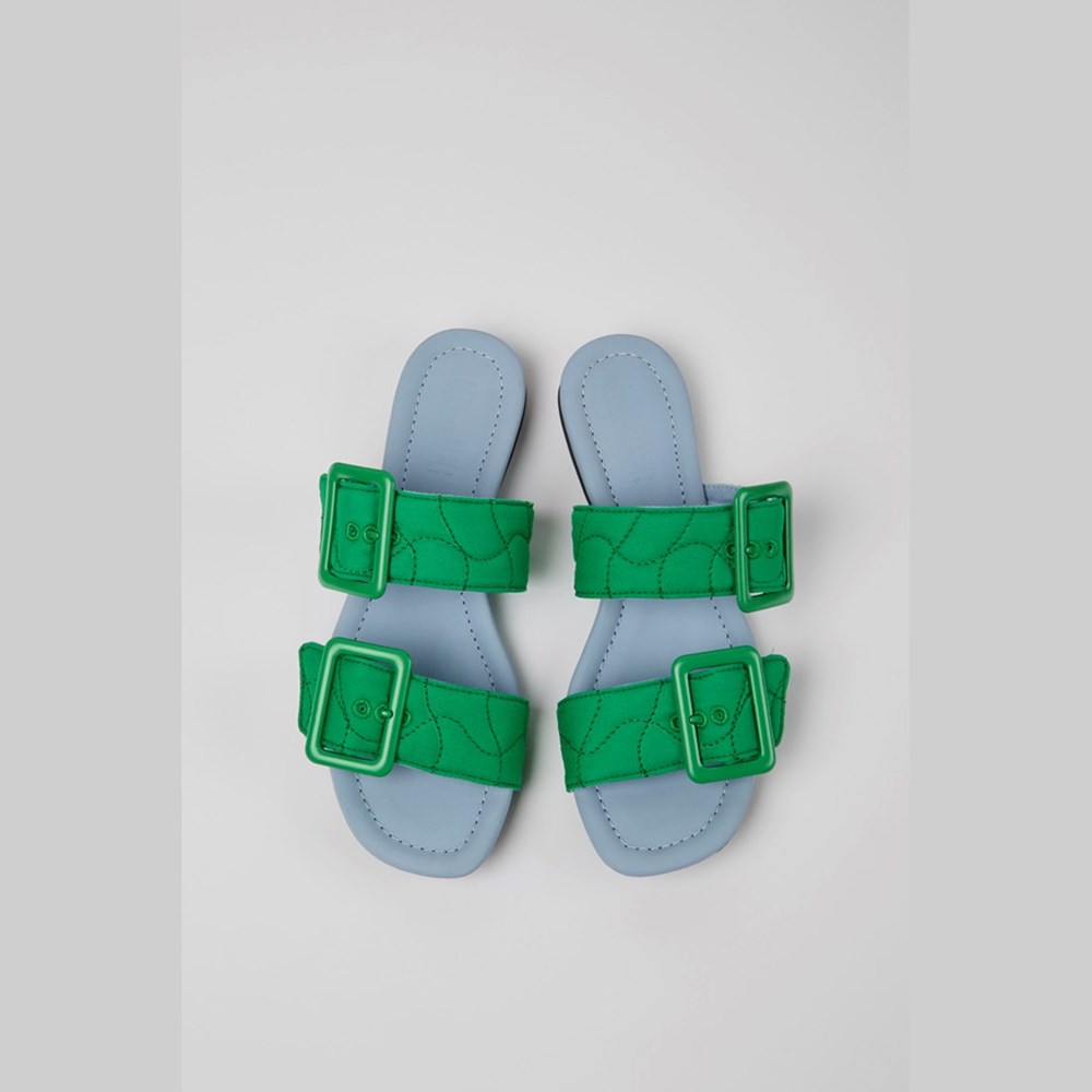 Sandales Plates Camper Casi Myra Femme Vert | BW6059281