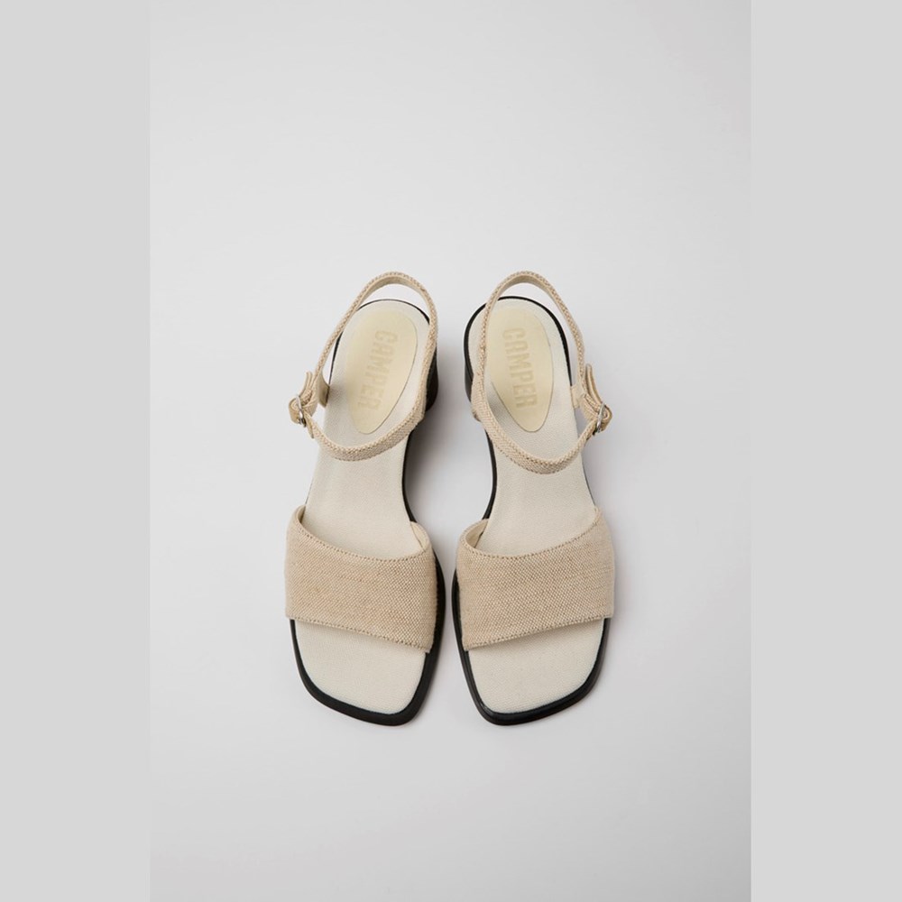 Sandales à Talons Camper Meda Femme Beige | KQ4806591